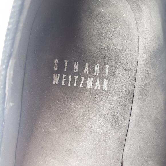 Stuart Weitzman black textured dressy career wedges shoes size 9 - Picture 3 of 9